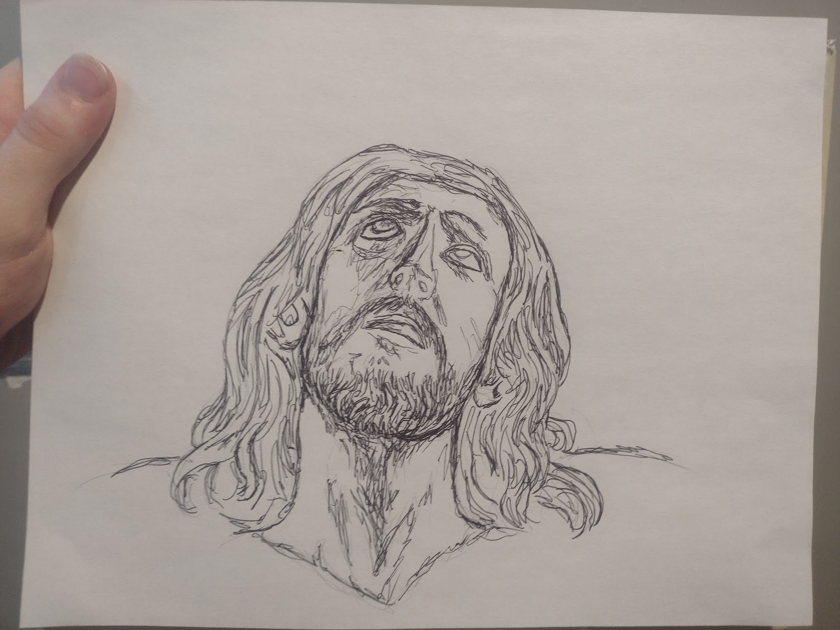 Bloody Cross hand-drawn ink artwork